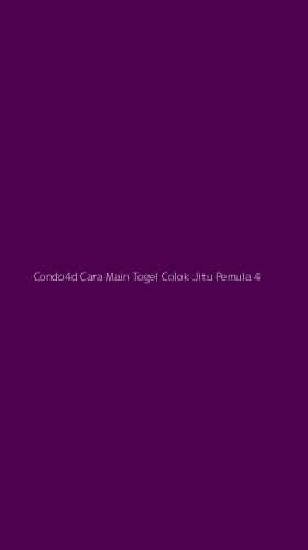 Tampilan Antarmuka Aplikasi Condo4d Cara Main Togel Colok Jitu Pemula - 4