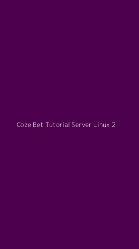 Tampilan Antarmuka Aplikasi Coze Bet Tutorial Server Linux - 2