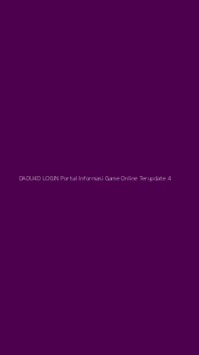 Tampilan Antarmuka Aplikasi Dadu4d Login Portal Informasi Game Online Terupdate - 4
