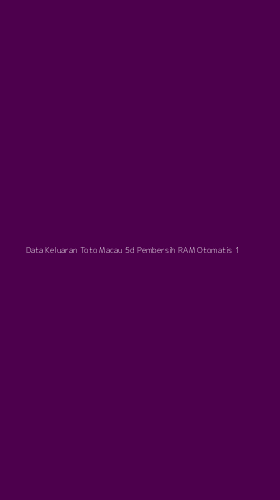Tampilan Antarmuka Aplikasi Data Keluaran Toto Macau 5d Pembersih Ram Otomatis - 1