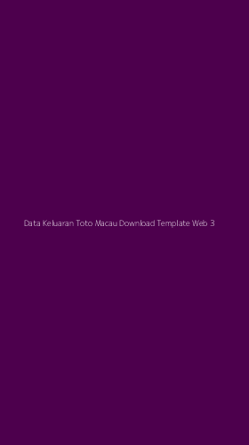 Tampilan Antarmuka Aplikasi Data Keluaran Toto Macau Download Template Web - 3