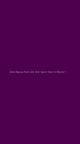 Tampilan Antarmuka Aplikasi Data Macau Pool Link Slot Gacor Hari Ini Resmi - 1