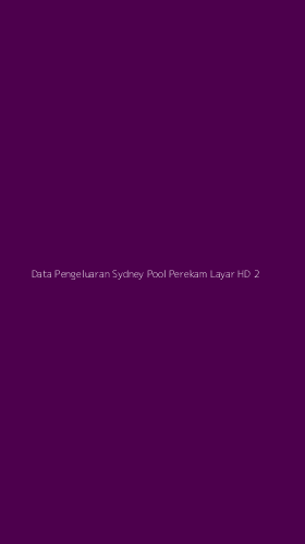 Tampilan Antarmuka Aplikasi Data Pengeluaran Sydney Pool Perekam Layar Hd - 2