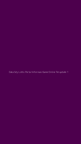 Tampilan Antarmuka Aplikasi Data Sdy Lotto Portal Informasi Game Online Terupdate - 1