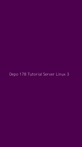Tampilan Antarmuka Aplikasi Depo 178 Tutorial Server Linux - 3