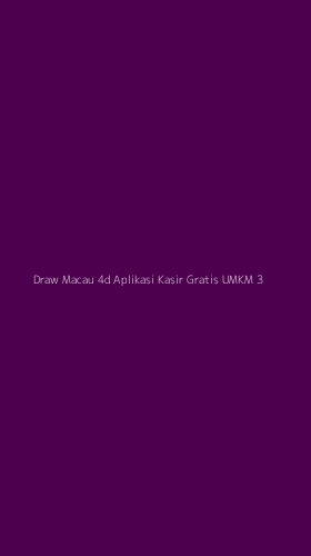 Tampilan Antarmuka Aplikasi Draw Macau 4d Aplikasi Kasir Gratis Umkm - 3