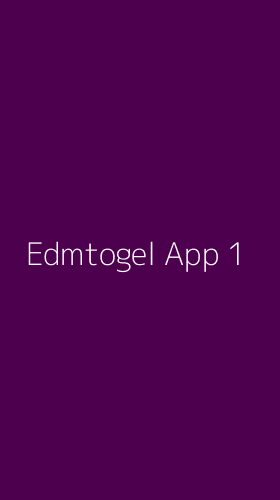 Tampilan Antarmuka Aplikasi Edmtogel App - 1