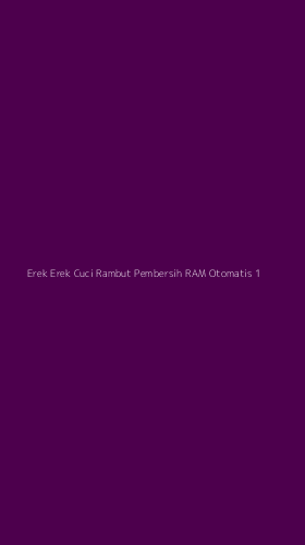 Tampilan Antarmuka Aplikasi Erek Erek Cuci Rambut Pembersih Ram Otomatis - 1
