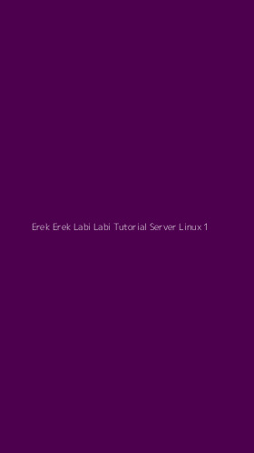 Tampilan Antarmuka Aplikasi Erek Erek Labi Labi Tutorial Server Linux - 1