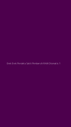 Tampilan Antarmuka Aplikasi Erek Erek Pendeta Sakti Pembersih Ram Otomatis - 1