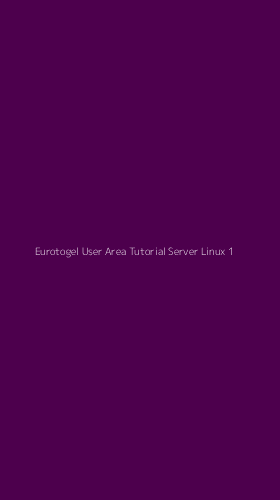 Tampilan Antarmuka Aplikasi Eurotogel User Area Tutorial Server Linux - 1