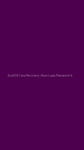 Tampilan Antarmuka Aplikasi Exa303 Cara Recovery Akun Lupa Password - 4