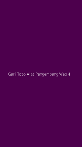 Tampilan Antarmuka Aplikasi Gari Toto Alat Pengembang Web - 4