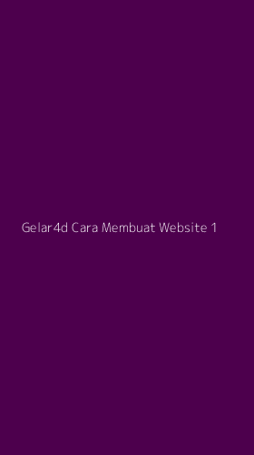 Tampilan Antarmuka Aplikasi Gelar4d Cara Membuat Website - 1
