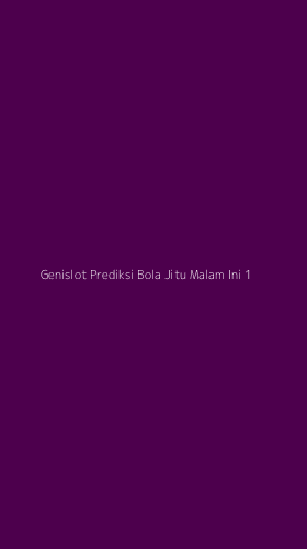 Tampilan Antarmuka Aplikasi Genislot Prediksi Bola Jitu Malam Ini - 1