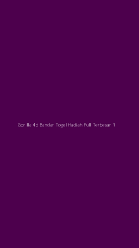Tampilan Antarmuka Aplikasi Gorilla 4d Bandar Togel Hadiah Full Terbesar - 1
