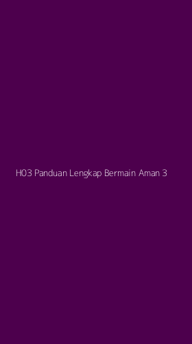Tampilan Antarmuka Aplikasi H03 Panduan Lengkap Bermain Aman - 3