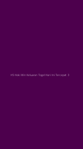 Tampilan Antarmuka Aplikasi H5 Hoki Win Keluaran Togel Hari Ini Tercepat - 3