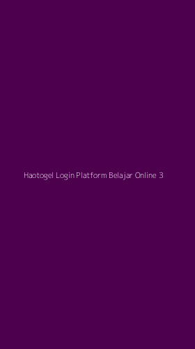 Tampilan Antarmuka Aplikasi Haotogel Login Platform Belajar Online - 3
