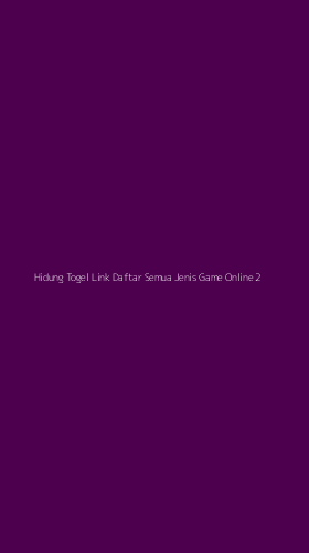 Tampilan Antarmuka Aplikasi Hidung Togel Link Daftar Semua Jenis Game Online - 2