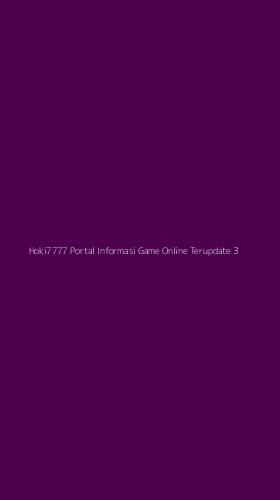 Tampilan Antarmuka Aplikasi Hoki7777 Portal Informasi Game Online Terupdate - 3