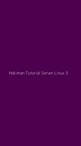 Tampilan Antarmuka Aplikasi Hokiman Tutorial Server Linux - 3