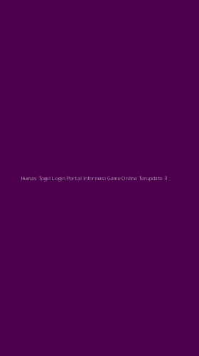 Tampilan Antarmuka Aplikasi Humas Togel Login Portal Informasi Game Online Terupdate - 3