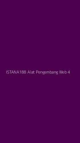 Tampilan Antarmuka Aplikasi Istana188 Alat Pengembang Web - 4
