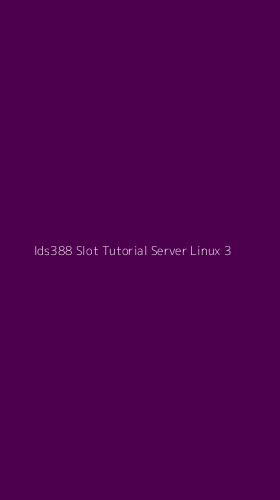 Tampilan Antarmuka Aplikasi Ids388 Slot Tutorial Server Linux - 3