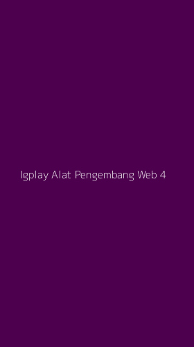 Tampilan Antarmuka Aplikasi Igplay Alat Pengembang Web - 4