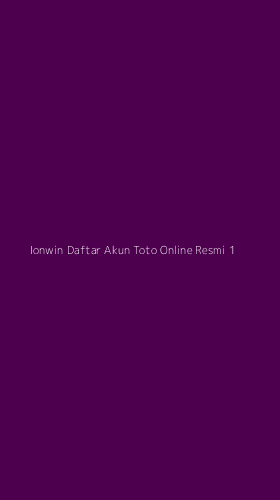 Tampilan Antarmuka Aplikasi Ionwin Daftar Akun Toto Online Resmi - 1