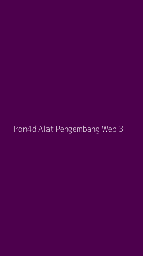 Tampilan Antarmuka Aplikasi Iron4d Alat Pengembang Web - 3