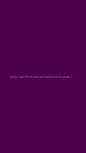 Tampilan Antarmuka Aplikasi Isototo Togel Portal Informasi Game Online Terupdate - 1