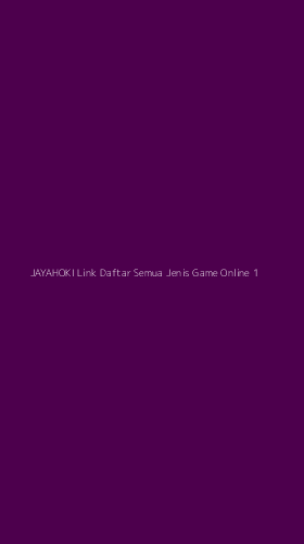Tampilan Antarmuka Aplikasi Jayahoki Link Daftar Semua Jenis Game Online - 1