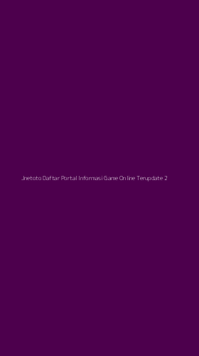 Tampilan Antarmuka Aplikasi Jnetoto Daftar Portal Informasi Game Online Terupdate - 2