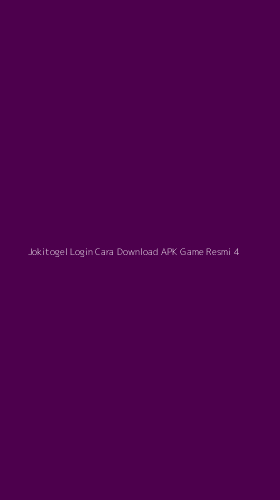 Tampilan Antarmuka Aplikasi Jokitogel Login Cara Download Apk Game Resmi - 4