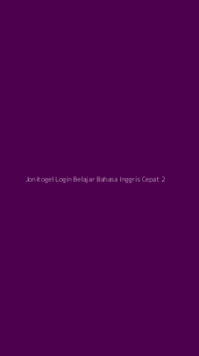 Tampilan Antarmuka Aplikasi Jonitogel Login Belajar Bahasa Inggris Cepat - 2