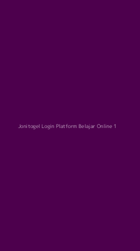Tampilan Antarmuka Aplikasi Jonitogel Login Platform Belajar Online - 1