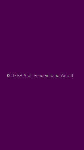 Tampilan Antarmuka Aplikasi Koi388 Alat Pengembang Web - 4