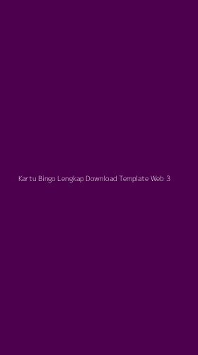 Tampilan Antarmuka Aplikasi Kartu Bingo Lengkap Download Template Web - 3