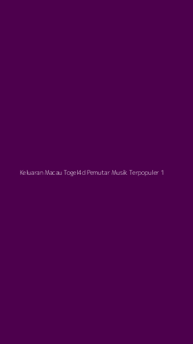 Tampilan Antarmuka Aplikasi Keluaran Macau Togel4d Pemutar Musik Terpopuler - 1