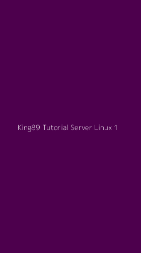 Tampilan Antarmuka Aplikasi King89 Tutorial Server Linux - 1
