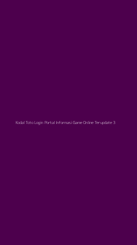 Tampilan Antarmuka Aplikasi Kodal Toto Login Portal Informasi Game Online Terupdate - 3