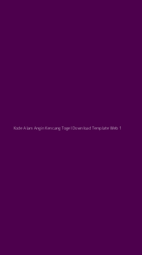 Tampilan Antarmuka Aplikasi Kode Alam Angin Kencang Togel Download Template Web - 1