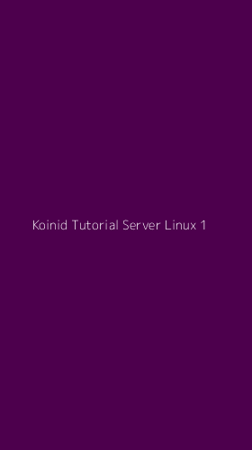Tampilan Antarmuka Aplikasi Koinid Tutorial Server Linux - 1