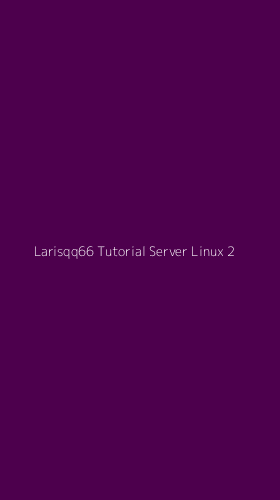 Tampilan Antarmuka Aplikasi Larisqq66 Tutorial Server Linux - 2