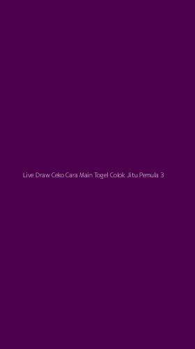 Tampilan Antarmuka Aplikasi Live Draw Ceko Cara Main Togel Colok Jitu Pemula - 3