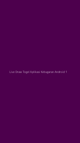 Tampilan Antarmuka Aplikasi Live Draw Togel Aplikasi Kebugaran Android - 1