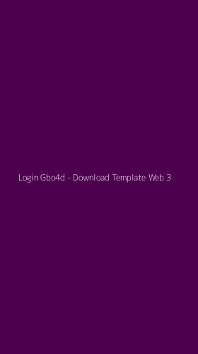 Tampilan Antarmuka Aplikasi Login Gbo4d - Download Template Web - 3