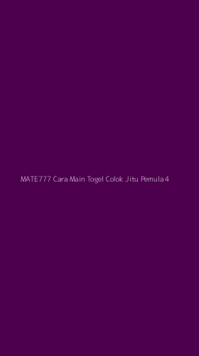 Tampilan Antarmuka Aplikasi Mate777 Cara Main Togel Colok Jitu Pemula - 4